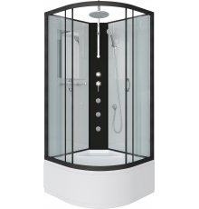 Душевая кабина Niagara Classic NG-6707-14BKTG 80x80 см, без крыши, с гидромассажем и тропическим душем