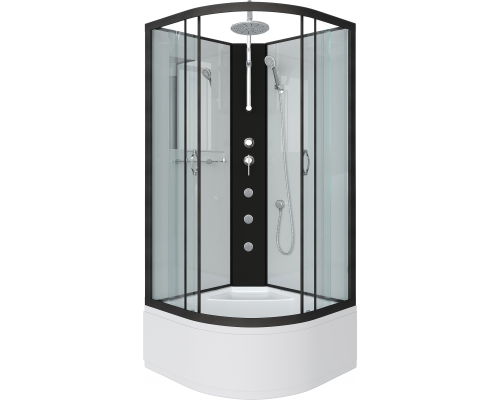 Душевая кабина Niagara Classic NG-6707-14BKTG 80x80 см, без крыши, с гидромассажем и тропическим душем