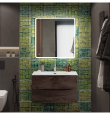 Мебель для ванной комнаты BelBagno Marino-cer-n 80 подвесная, rovere nature grigio