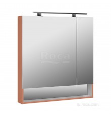 Roca ZRU9307842 THE GAP ORIGINAL зеркальный шкаф 800 мм, с LED-свет, розеткой, Терракота ZRU9307842