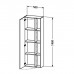 Duravit DuraStyle Шкаф 50х24х140см., подвесной, правый, 1 дверь, 3 полки, цвет: белый матовый. DS1238L1818
