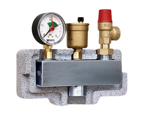Группа безопасности котла Watts KSG30/25M-ISO до 200 кВт, 1 , 3 бар, с теплоизоляцией. 10005205