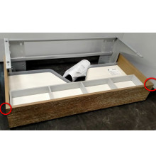 SaleKeuco30382009000 Тумба под умывальник подвесная, 950х525х155 мм, 1 ящик, органайзер, Дуб Sale30382009000_1201