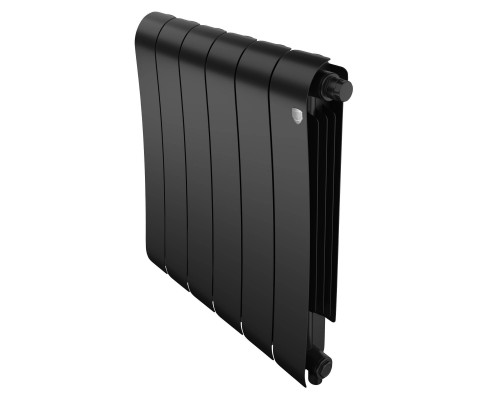 Радиатор биметаллический Royal Thermo Infinity 500 VR80 6 секций, нижнее подключение, noir sable Радиатор биметаллический Royal Thermo Infinity 500 VR80 6 секций, нижнее подключение, noir sable
