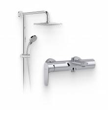 Душевой комплект Смеситель Jacob Delafon Aleo E72282-CP + Стойка Eo E45893-CP