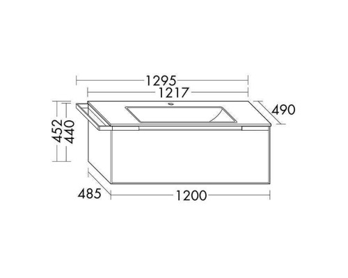 Burgbad Yso Комплект подвесной мебели 129.5x49x45 см, цвет: белый матовый. SFAF121 L F2119 C0001*0, SPHA120 L K0374 Burgbad Yso Комплект подвесной мебели 129.5x49x45 см, цвет: белый матовый. SFAF121 L F2119 C0001*0, SPHA120 L K0374