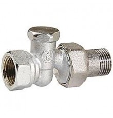Клапан, Giacomini, R17D2, отсекающий, прямой, 1/2, 1/2, ВН, латунь, хромированный