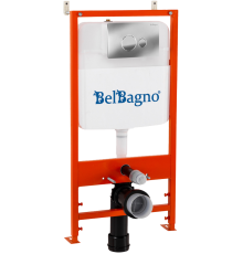 Комплект BelBagno BB026/BB081CR с кнопкой смыва хром глянцевый