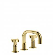 Gessi Inciso Смеситель для раковины на 3 отв., с донным клапаном, цвет: золото. 58111#246