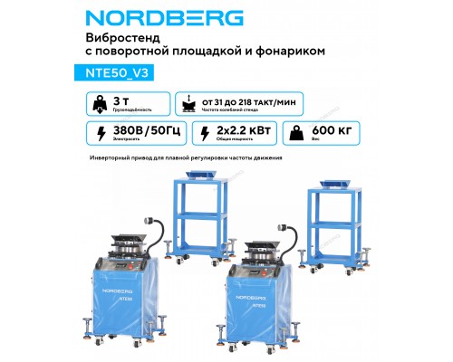 Люфт-детектор для диагностики подвески с поворотной площадкой и фонариком NORDBERG NTE50_V3