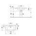 Duravit Starck 3 Раковина 85х48.5 см, 1 отв., с переливом, цвет: белый. 0865160000,  0304800000