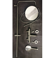 SaleAQM8008GM Душ. сист. с терм. и изливом, Ø250, лейка 3 реж, высота 1100-1500мм, металл SaleAQM8008GM_1146