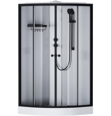 Душевая кабина AM.PM X-Joy W94C-401-100BT 100х100 см, низкий поддон, матовый черный