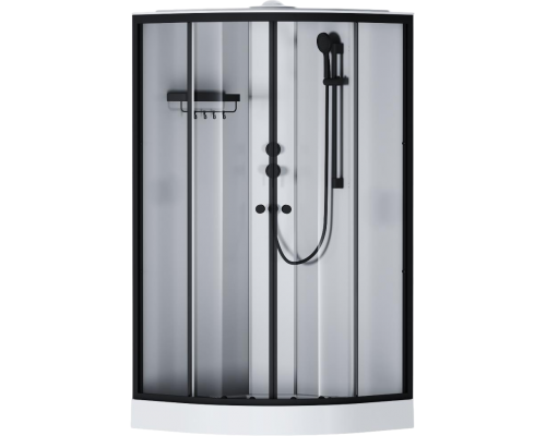 Душевая кабина AM.PM X-Joy W94C-401-100BT 100х100 см, низкий поддон, матовый черный