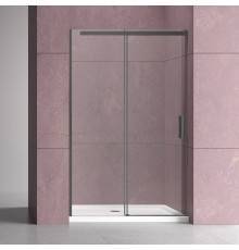 Душевая дверь в нишу Vincea Dice VDS-4D120CLGM 120 см, профиль вороненая сталь, стекло прозрачное