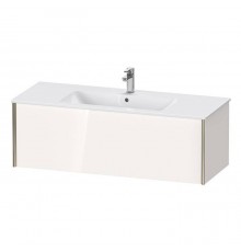 Duravit XViu Тумба подвесная 121x48x40см, с раковиной, 1 ящик, цвет: белый глянцевый/champagne matt. 2336120000,  XV40280B122