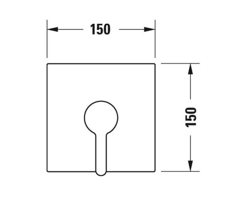 Duravit C.1 Смеситель для душа, встраиваемый, цвет: хром. C14210009010,  GK0900000000