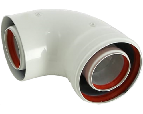 Отвод Baxi MT71410141 начальный коаксиальный, 90° Отвод Baxi MT71410141 начальный коаксиальный, 90°