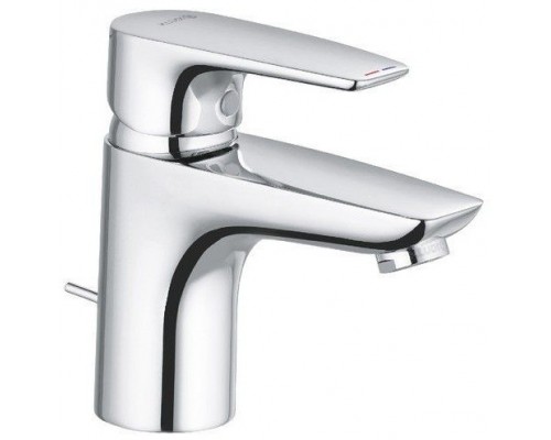 Kludi 34 276 0575 PureSolid Смеситель для раковины 75 мм, со слив. гарн., 5 л/мин, для безнап. водо 342760575