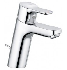 Kludi 37 190 0565 PureEasy Смеситель для раковины 100 мм, со сливным гарнитуром (пластик), 7 л/мин 371900565