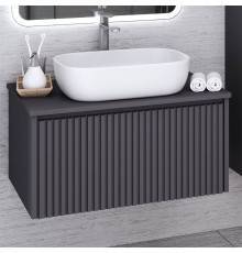 Тумба с раковиной Aqua de Marco Monaco 70 подвесная, графит