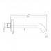 Newform X-STEEL 316 Излив для ванны, настенный, L=22.6см., G3/4 , цвет: INOX. 29482X.50.050