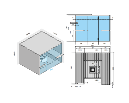 Effegibi Air 120 Био-Сауна 283x252x213см, угловая SX, цвет: осина натуральная. BI 90 12 0001 Effegibi Air 120 Био-Сауна 283x252x213см, угловая SX, цвет: осина натуральная. BI 90 12 0001
