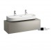 Laufen Sonar Тумба под раковину, 117.5х455.х34см., 1 ящик, с отверстием в центре, без раковины, цвет: титан/черный мрамор. 8.1634.7.000.104.1,  4.0546.1.034.142.1
