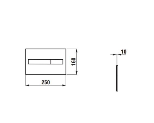 Laufe Installation System LIS Смывная клавиша, двойной смыва, 25x1x16см AW1 хром матовый. 8.9566.1.007.000.1 Laufe Installation System LIS Смывная клавиша, двойной смыва, 25x1x16см AW1 хром матовый. 8.9566.1.007.000.1