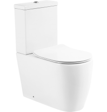 Унитаз-компакт BelBagno Marino BB105CPR безободковый, крышка BB2034SC с микролифтом, бачок BB105T