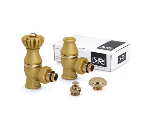 Комплект SR Rubinetterie серияLiberty1/2 х3/4угловой, цвет золото RAL1036 0320-2000V00R