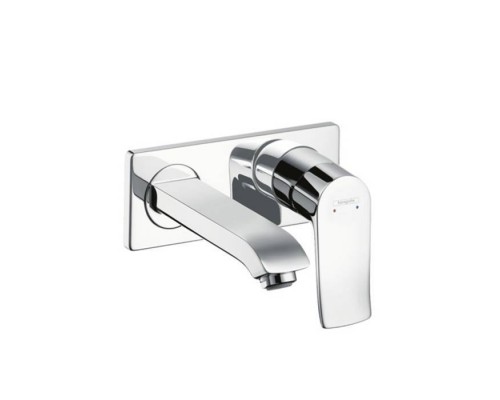 Hansgrohe Metris Настенный смеситель для раковины, однорычажный, излив: 17.7см., внешняя часть, цвет: хром. 31085000 Hansgrohe Metris Настенный смеситель для раковины, однорычажный, излив: 17.7см., внешняя часть, цвет: хром. 31085000