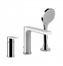 Gessi Emporio Via manzoni Смеситель для ванны, на 3 отв., с переключателем, изливом и шлангом 1,50м, цвет: хром. 38634#031