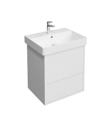 Тумба с раковиной KERAMA MARAZZI Pro 55, подвесная,с двумя ящиками, матовая белая
