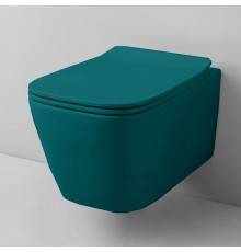 Artceram A16 Унитаз подвесной, 52,5х36см, безободковый, с крепежом, цвет Verde foresta. ASV003 43 00