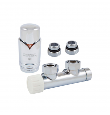 Узел подключения Schlosser DUO-PLEX Хром Угловой, левый 3/4 x М22x1,5 602100007