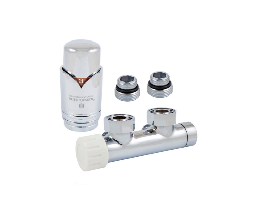 Узел подключения Schlosser DUO-PLEX Хром Угловой, левый 3/4 x М22x1,5 602100007