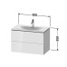 Duravit L-Cube База подвесная 82x48.1x55см с раковиной, 2 ящика, цвет: глянцевый белый. LC630702222,  23448300001