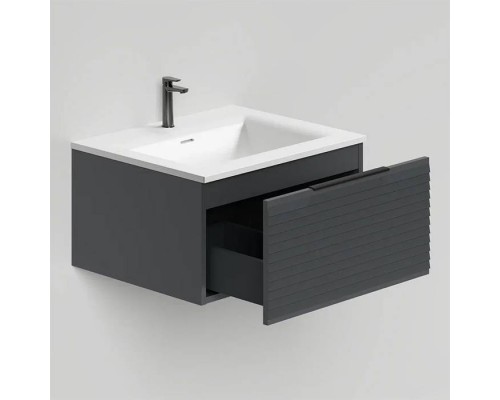 Salini Touch Тумба подвесная 60х50х32см., с раковиной, 1 ящик, гор. фрез., цвет: Anthracite. T600H1AON205
