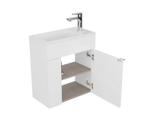 Kerama Marazzi Lato Тумба подвесная с раковиной, 49.5х27х55см., с дверцей, цвет: белая глянцевая. LA.wb.50, LAT.50.1\WHT Kerama Marazzi Lato Тумба подвесная с раковиной, 49.5х27х55см., с дверцей, цвет: белая глянцевая. LA.wb.50, LAT.50.1\WHT