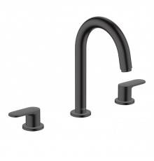 Hansgrohe Vernis Blend Смеситель для раковины, на 3 отв, с донным клапаном, цвет: матовый черный . 71553670