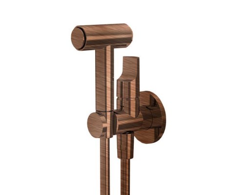 Fima Carlo Frattini Collettivitagrave; Гигиенический душ, настенный, со шлангом 120см., цвет: брашированная янтарная бронза. F2320/4ZS