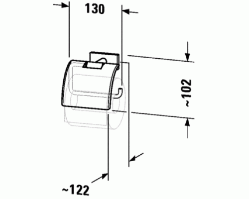 Duravit Karree Держатель туалетной бумаги, подвесной, цвет держателя: хром. 0099551000