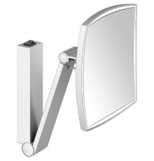 Косметическое зеркало Keuco iLook Move 17613 с подсветкой, телескопическое, поворотное, нержавеющая сталь finish