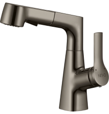 Смеситель для кухни D-lin D158374-S регулируемый по высоте, графит