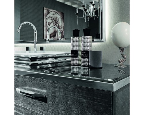 VITAGE milldue edition HILTON Комплект мебели с тумбой под раковину, раковиной ZURIGO81, зеркалом ZURIGO, 180 см, напольный, цвет: Alligator silver/сталь. 9226.98.3 (С МЕБЕЛЬЮ), H107.73.98, 4054.180.73.98 + 9645.180, 3324.98 VITAGE milldue edition HILTON Комплект мебели с тумбой под раковину, раковиной ZURIGO81, зеркалом ZURIGO, 180 см, напольный, цвет: Alligator silver/сталь. 9226.98.3 (С МЕБЕЛЬЮ), H107.73.98, 4054.180.73.98 + 9645.180, 3324.98