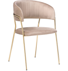 Стул Woodville Kamelia cappuccino, ножки gold