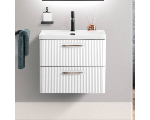 Тумба с раковиной BelBagno Due 50 bianco lucido
