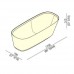 Agape Neb Ванна отдельностоящая 170x70x51 см, овальная, цвет: белый. AVAS1095ZZ