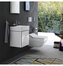 Duravit XSquare Тумба подвесная 43.4х34х39.7см, с раковиной, 1 дверца левая, цвет: белый глянцевый. 0732450071,  XS4060L2222